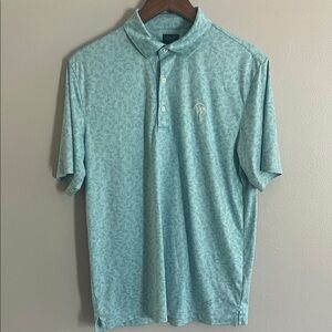 Greg Norman Collection Palm Pattern Men’s Golf Polo Shirt